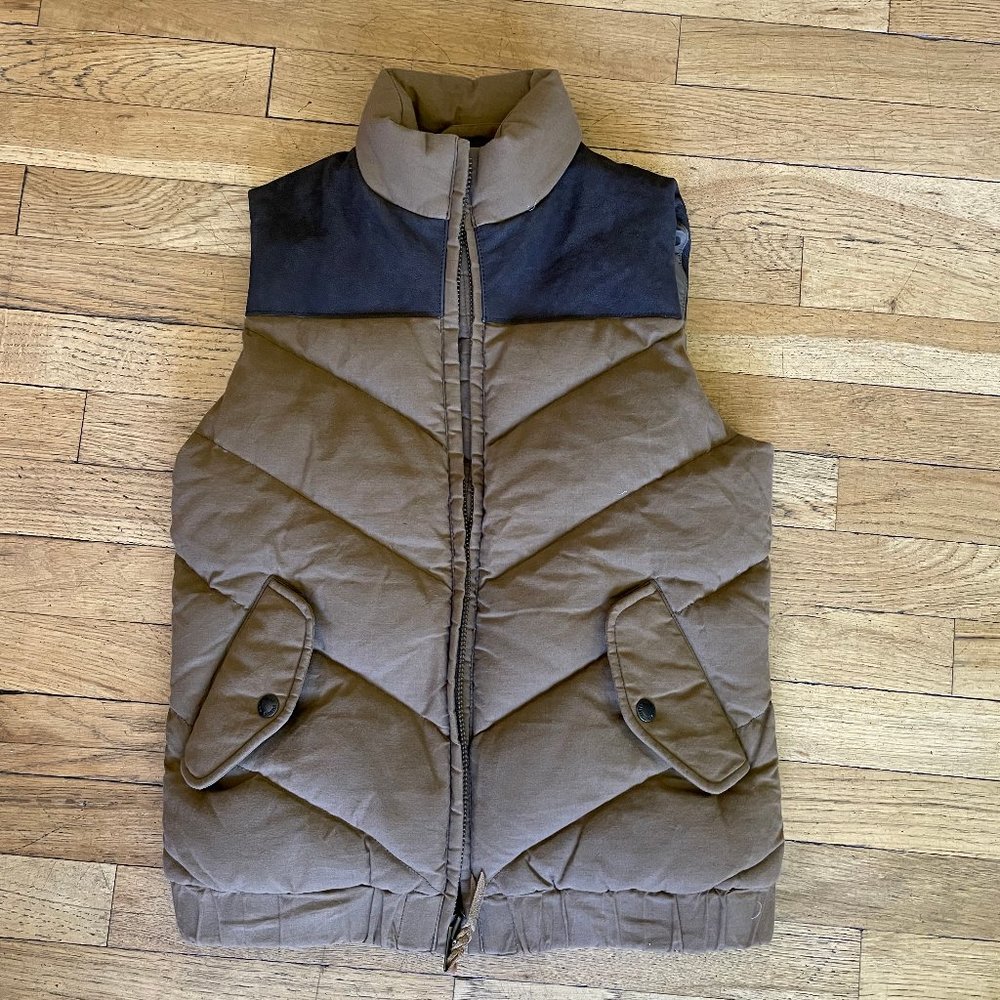 Filson Women's XS Down Vest Brown/Black